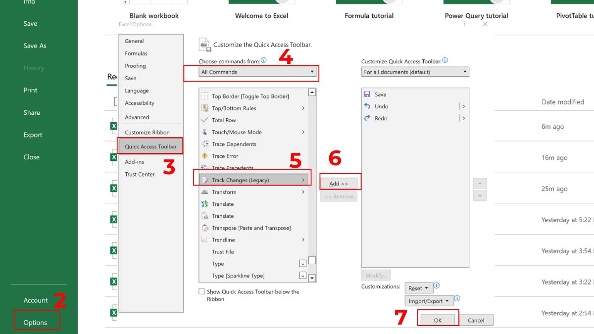 Cách bật tính năng lưu lịch sử chỉnh sửa trong Excel