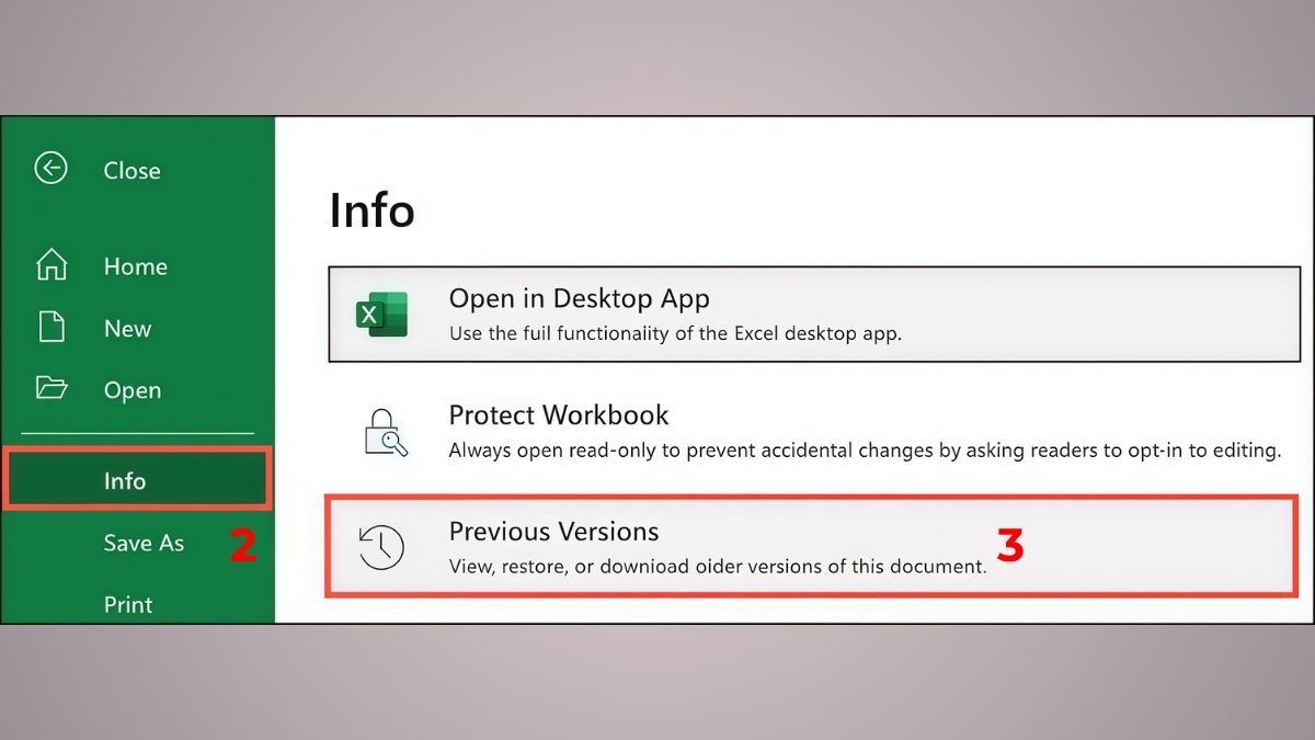 Cách xem lịch sử file Excel trên Excel 2016 và 2019