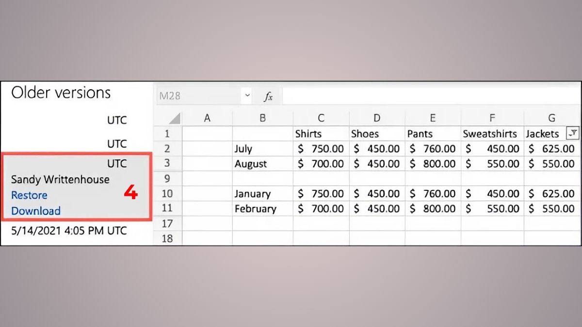 Cách xem lịch sử file Excel trên Excel 2016 và 2019
