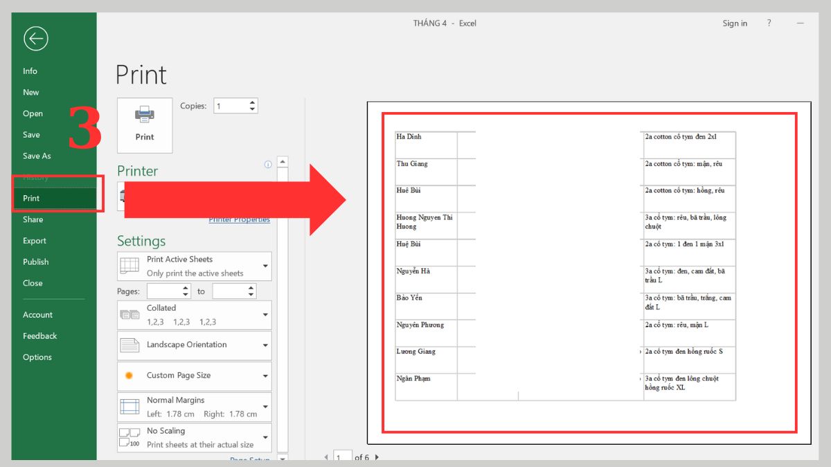 Cách xem trước khi in trong Excel chi tiết từng bước
