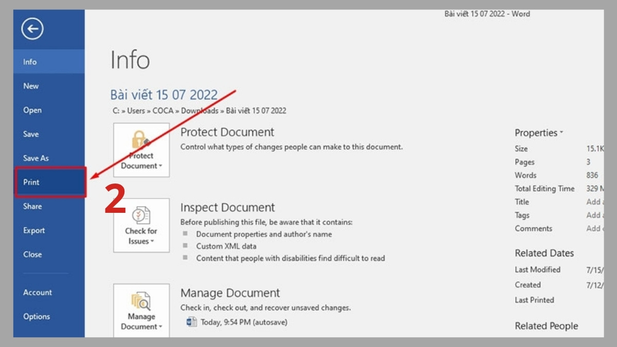 Sử dụng chế độ Print Preview để xem trước khi in file Word