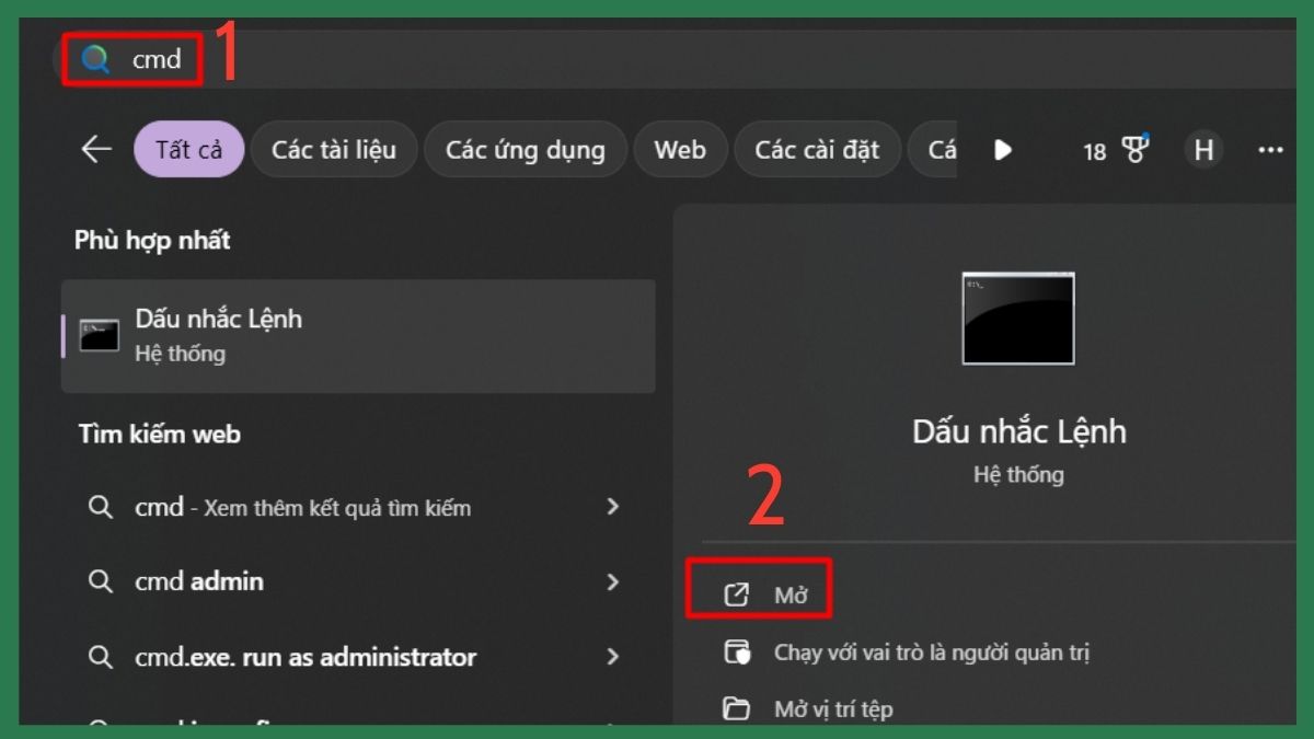 Sử dụng Command Prompt (CMD) để xuất tên file từ folder ra Excel