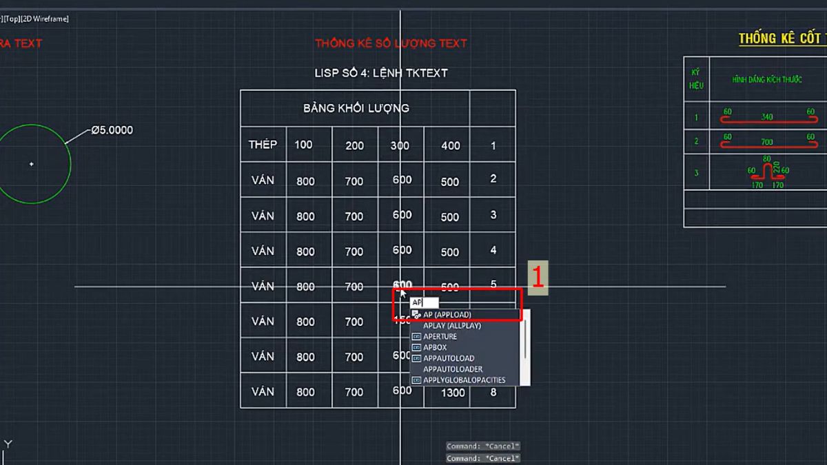 Dùng Lisp để xuất Text từ CAD sang Excel