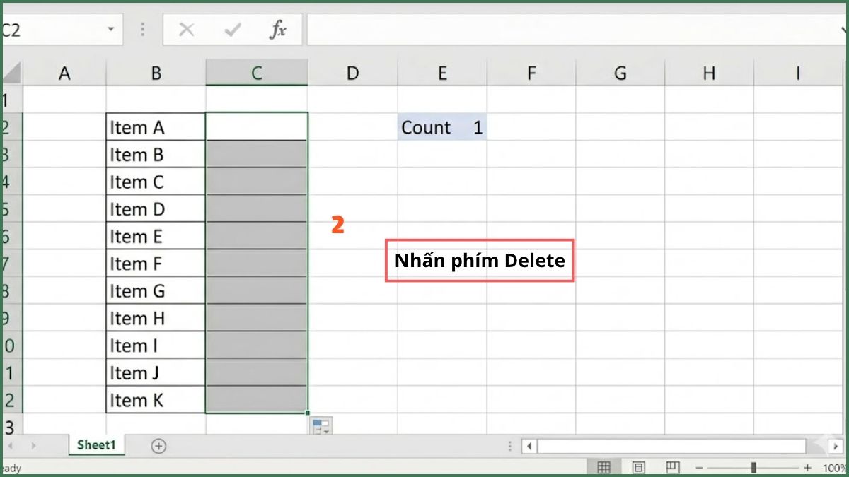 Xóa toàn bộ Array Formula trước khi chỉnh sửa