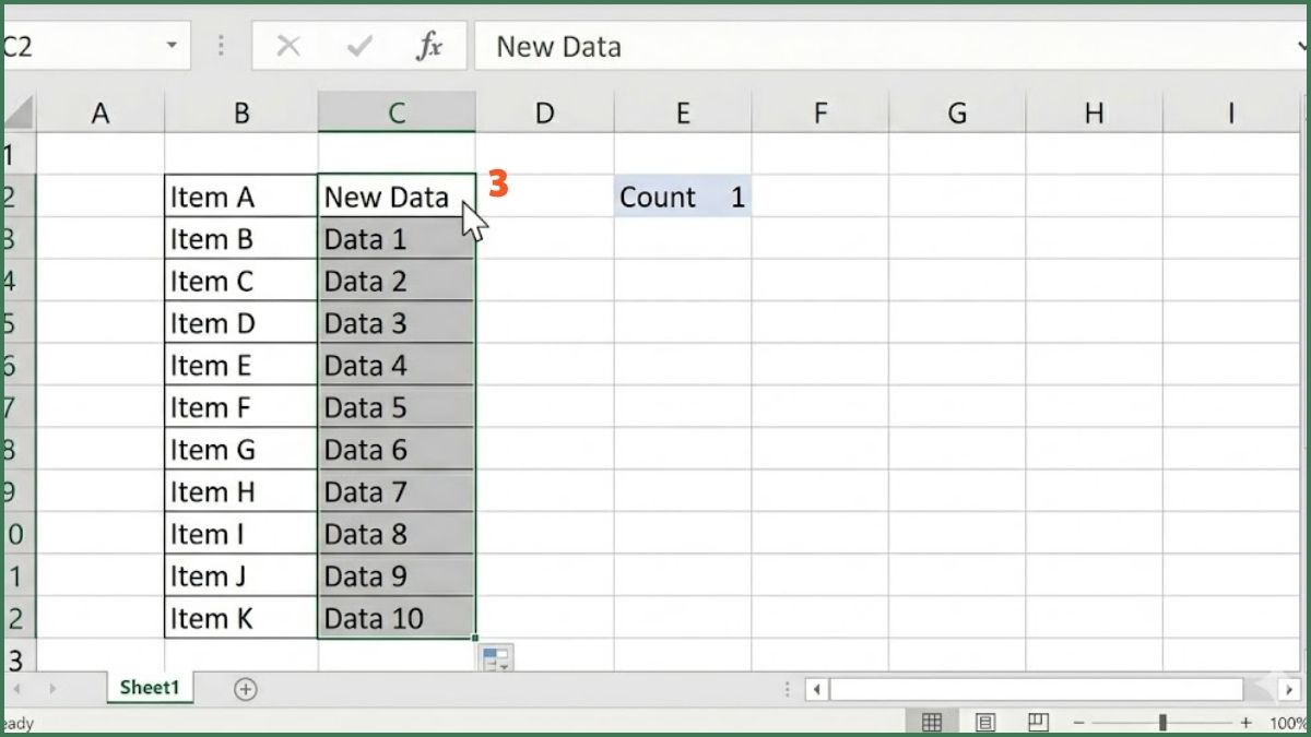 Xóa toàn bộ Array Formula trước khi chỉnh sửa