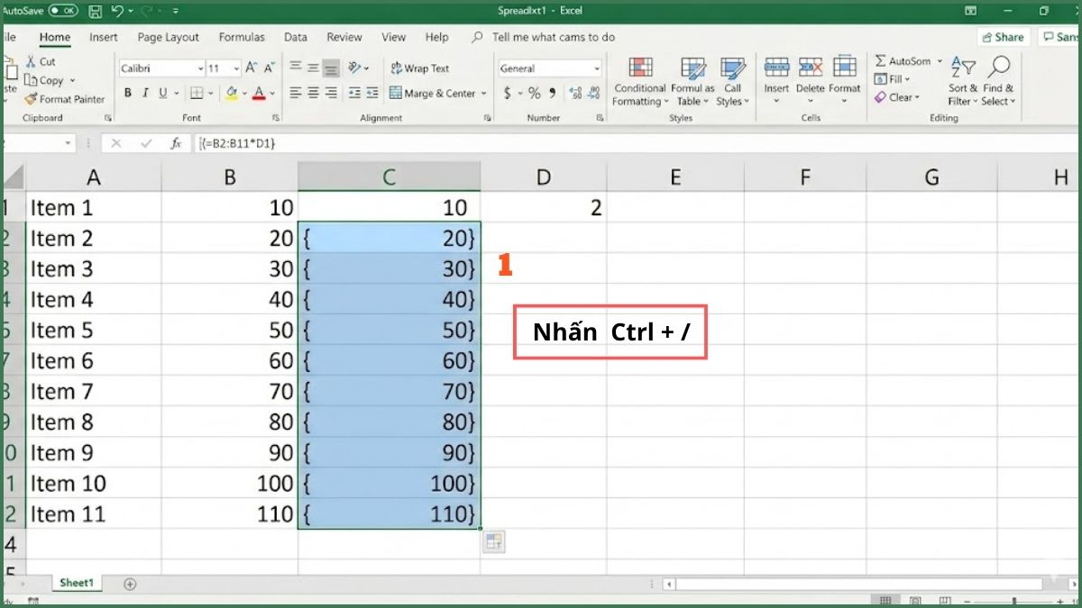 Chuyển công thức mảng thành công thức thông thường
