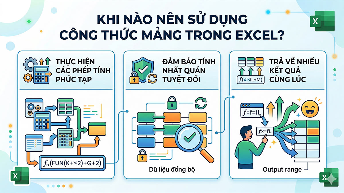 Khi nào nên sử dụng công thức mảng trong Excel? 