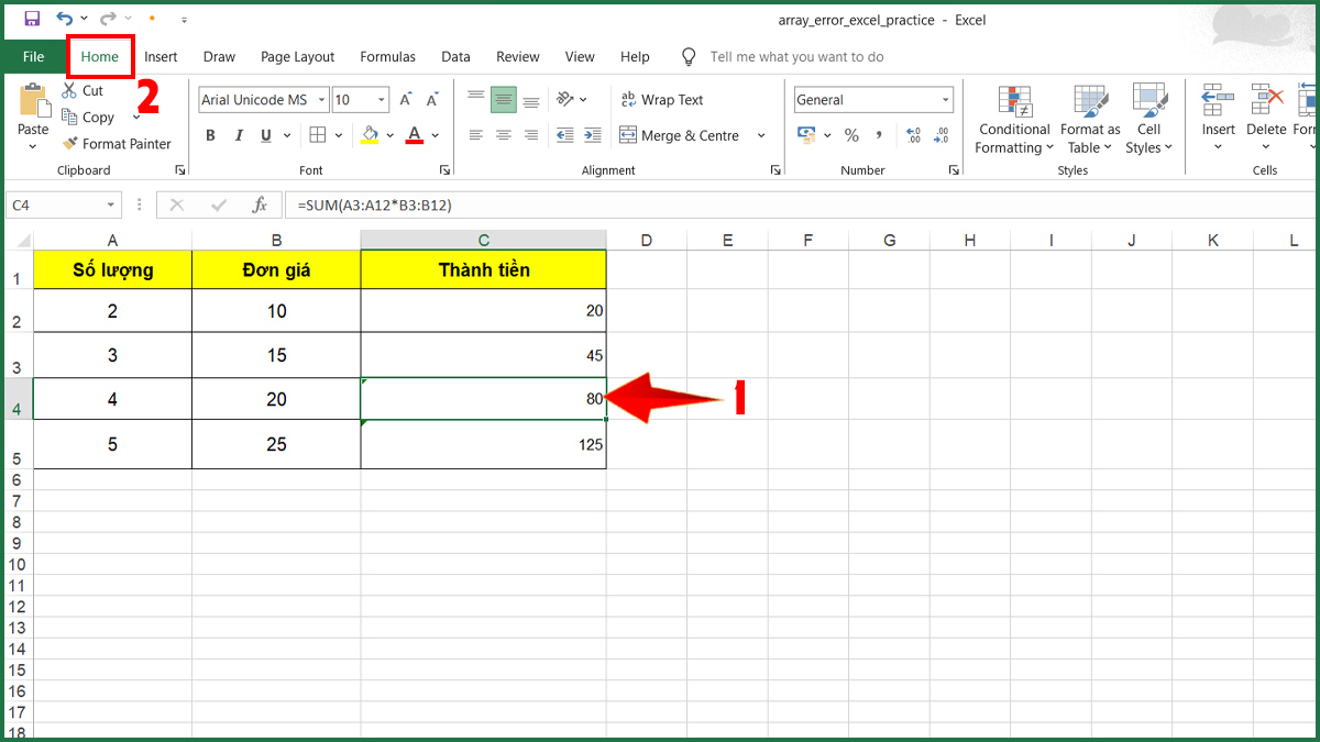 Sử dụng tính năng “Go To Special” để kiểm tra lỗi You can’t change part of an array