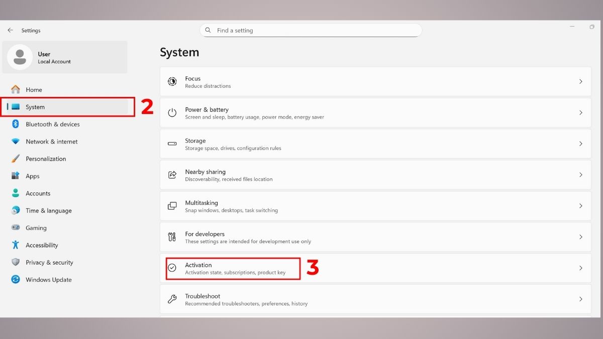Nhập lại Product Key chính hãng