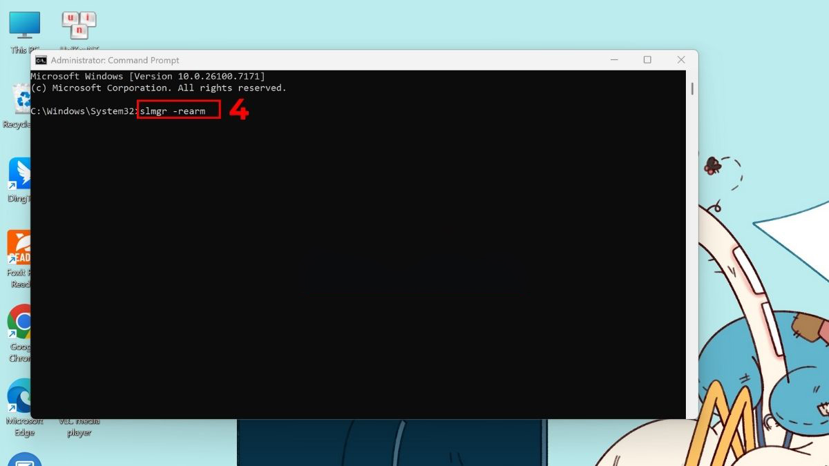 Gỡ bỏ key crack bằng CMD