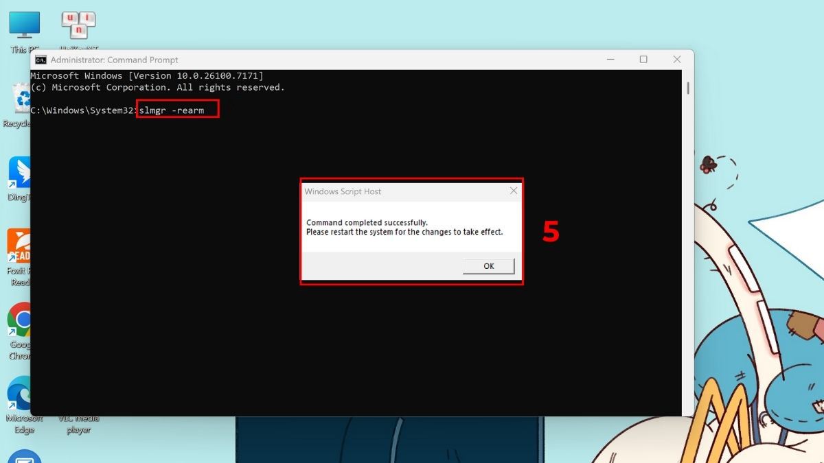 Gỡ bỏ key crack bằng CMD