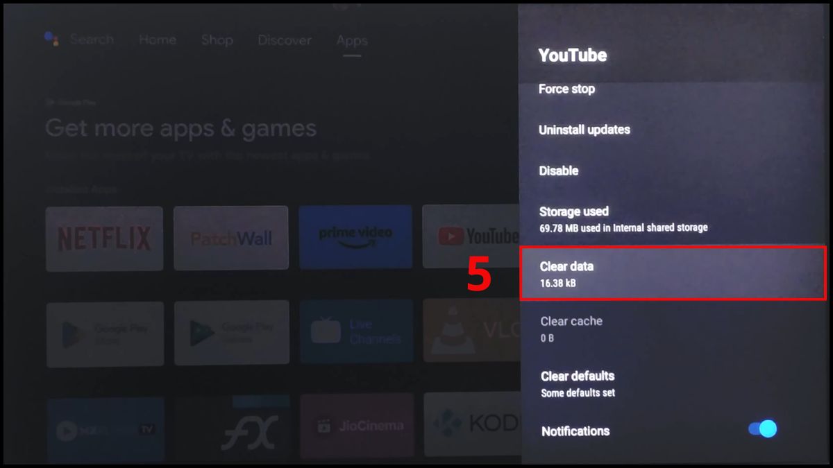 Xóa bộ nhớ đệm (Cache) và dữ liệu ứng dụng YouTube