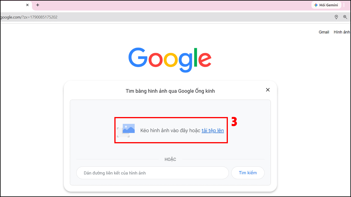 Dùng Google Lens/tìm kiếm bằng hình ảnh để quét mã QR của Zalo