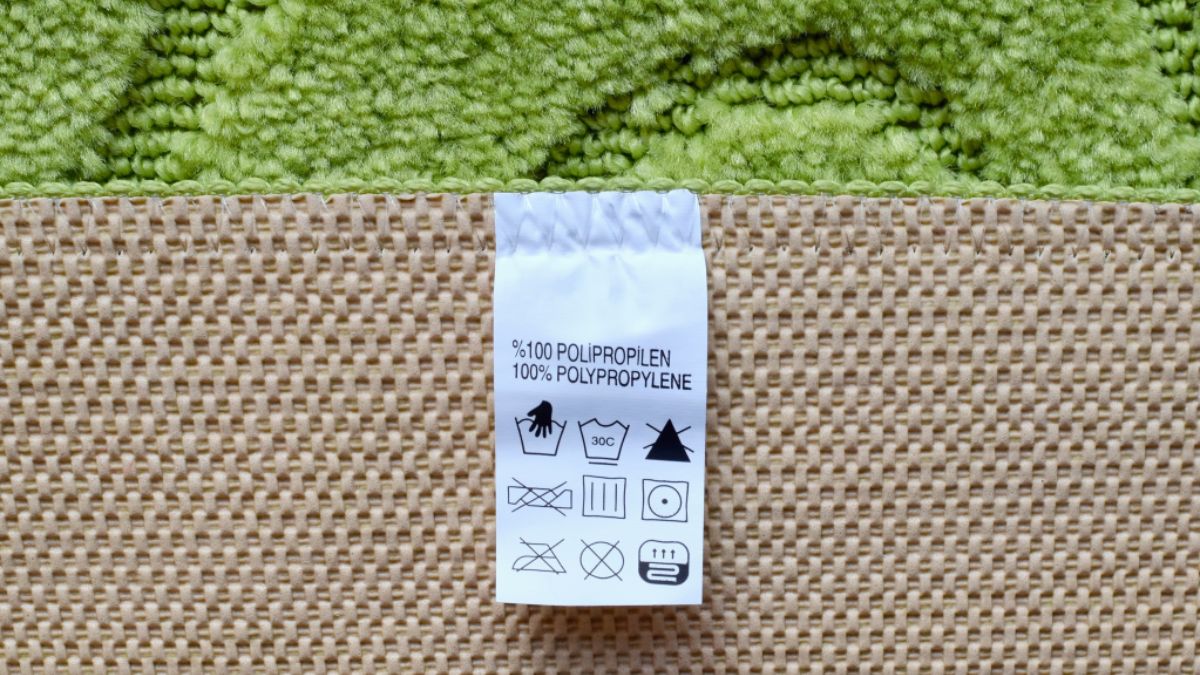 Nhận biết thảm giặt máy qua ký hiệu nhãn mác