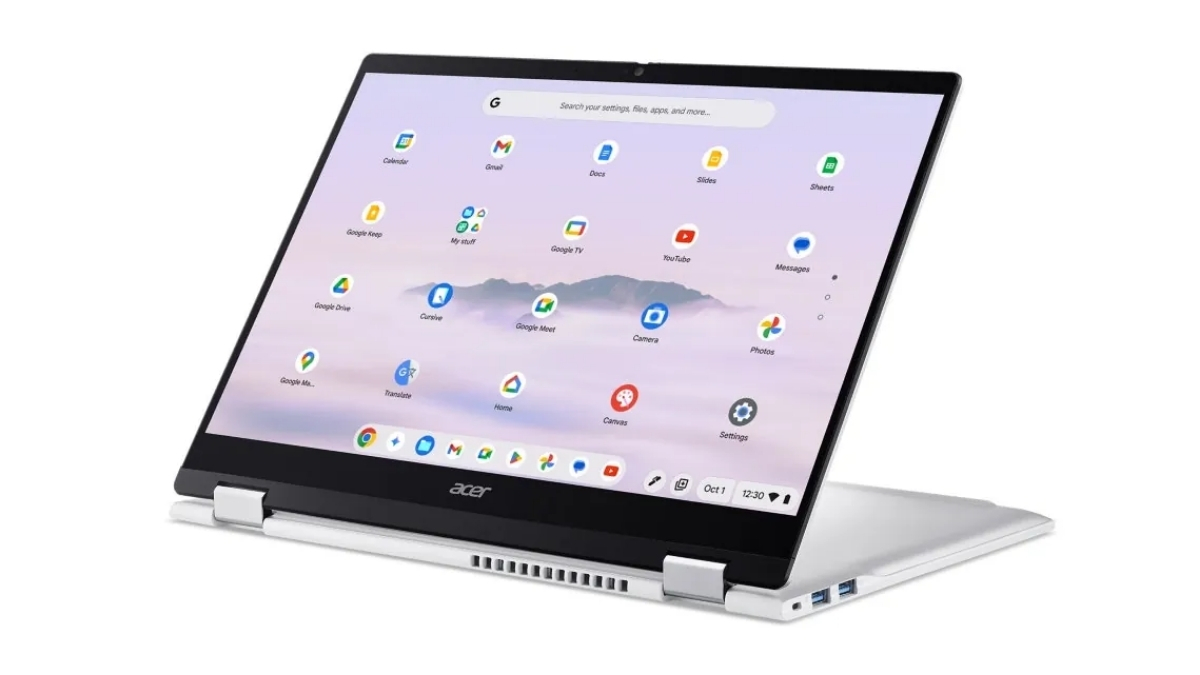 Chromebook Plus Spin 514 trang bị MediaTek Kompanio Ultra 910, màn xoay gập cảm ứng