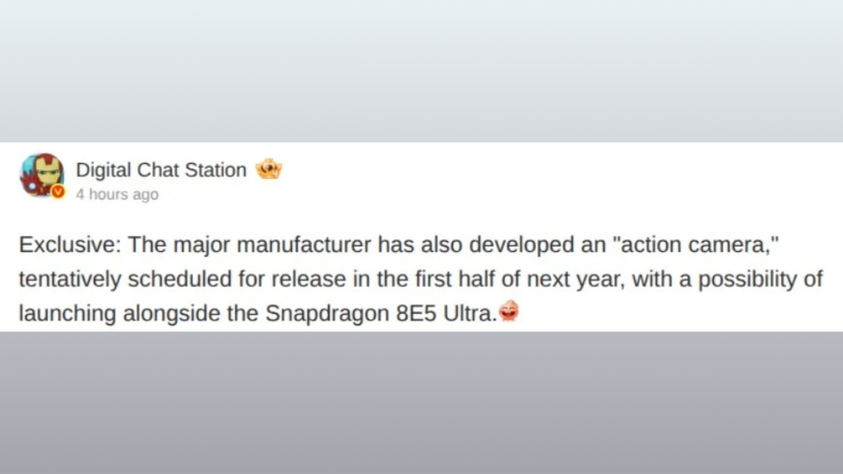 Theo leaker từ Digital Chat Station, vivo đang âm thầm phát triển một mẫu action camera riêng