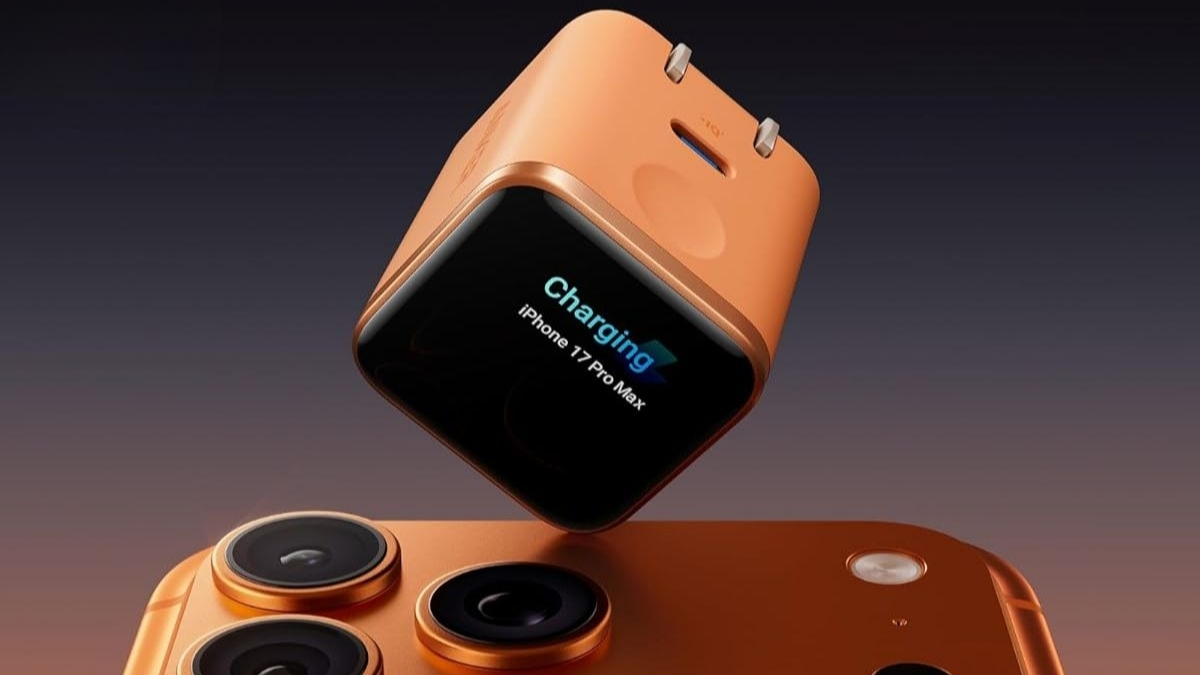 Anker Nano 45W ra mắt với màu Cam giống iPhone 17 Pro: Có màn hình, chân gập nhỏ gọn
