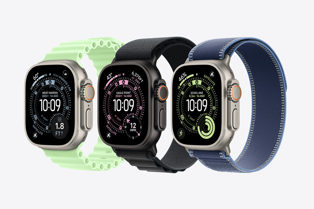 Watch Ultra 3 có các tùy chọn màu Titan Tự nhiên, Titan Đen đi kèm các tùy chọn dây đeo mới.