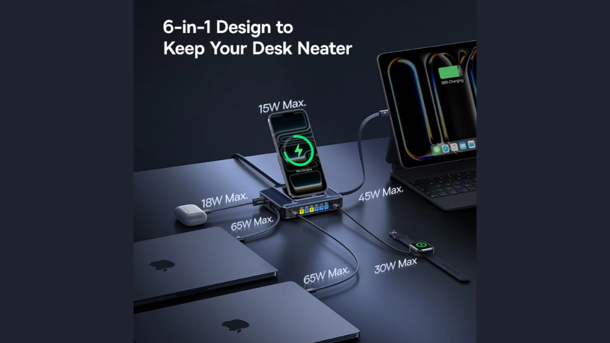 Baseus Nomos NH21 245W ra mắt: Sạc 6 thiết bị cùng lúc, hỗ trợ PD 3.1 và chuẩn Qi2