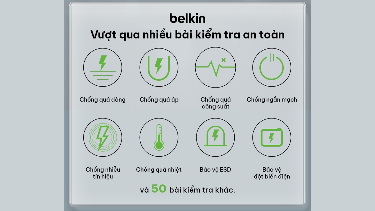 Phụ kiện Belkin có công nghệ bảo vệ nhiều lớp, bảo vệ pin thiết bị một cách tối ưu