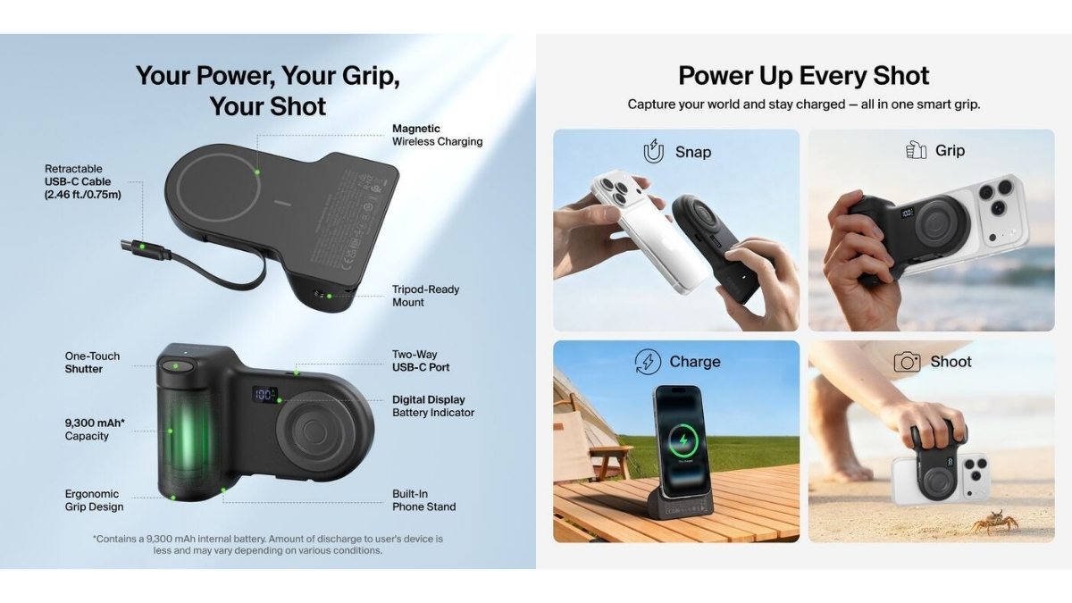 Stage PowerGrip còn là một viên pin dự phòng dung lượng lớn 9,300mAh