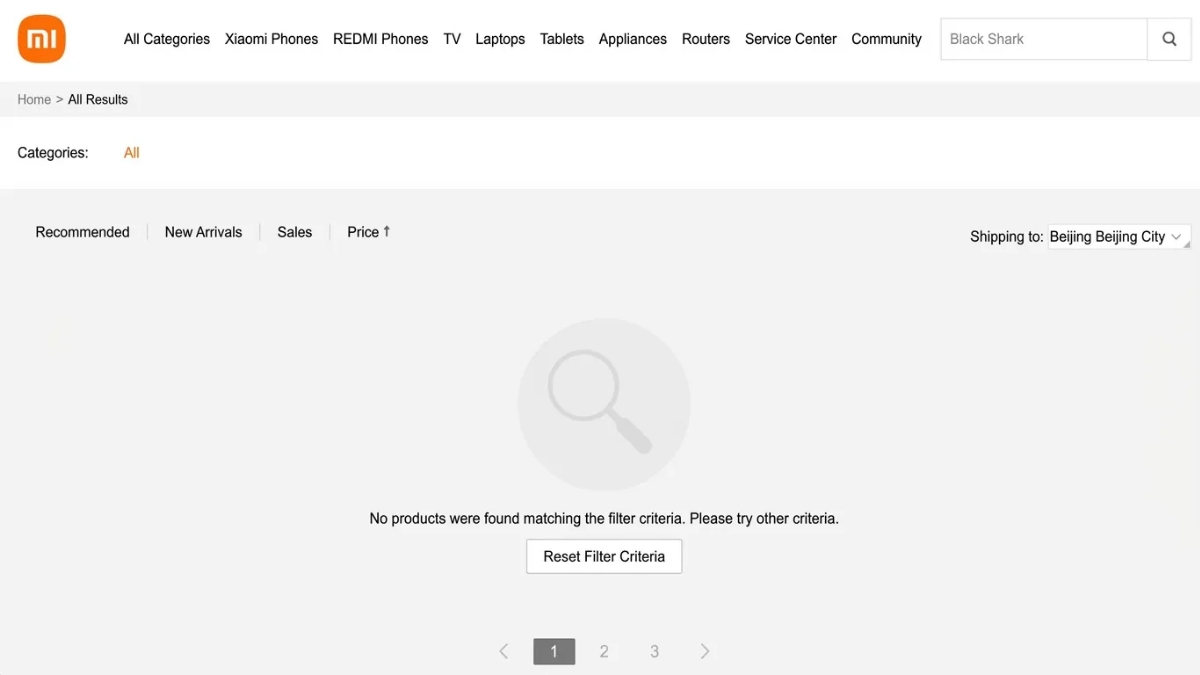  Toàn bộ sản phẩm Black Shark đã bốc hơi khỏi các nền tảng thương mại của Xiaomi