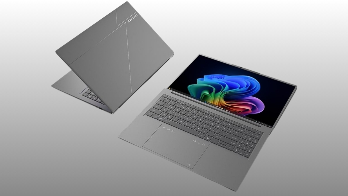 Acer Swift Go 16 AI và Swift Go 14 AI có bản lề màn hình xoay 180 độ. (Nguồn ảnh: Acer)