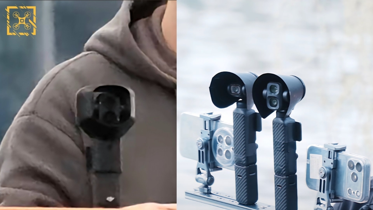 DJI Osmo Pocket 4 Pro lộ diện: Camera kép, ống kính tele, gimbal lớn hơn
