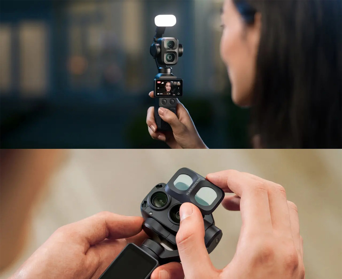 Đây là mẫu camera vlogging Pro đầu tiên của DJI được tích hợp ống kính zoom 3x