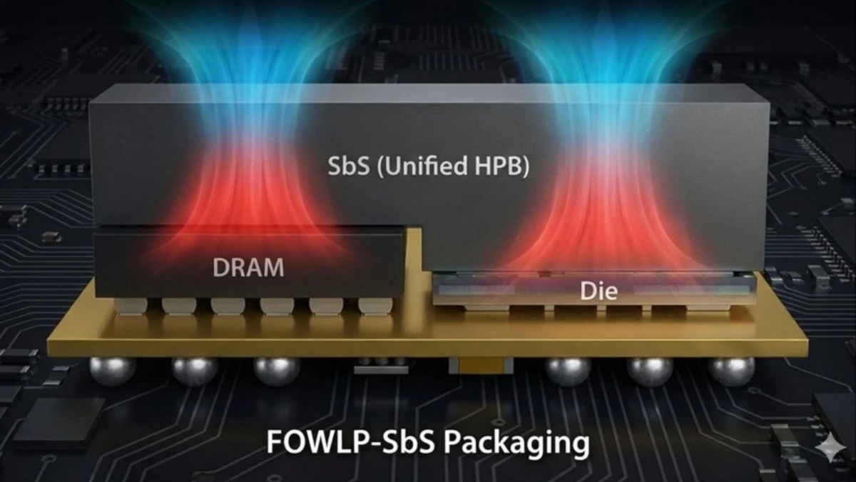 Sơ đồ bố trí cơ chế tản nhiệt của khối dẫn nhiệt SbS (HPB)