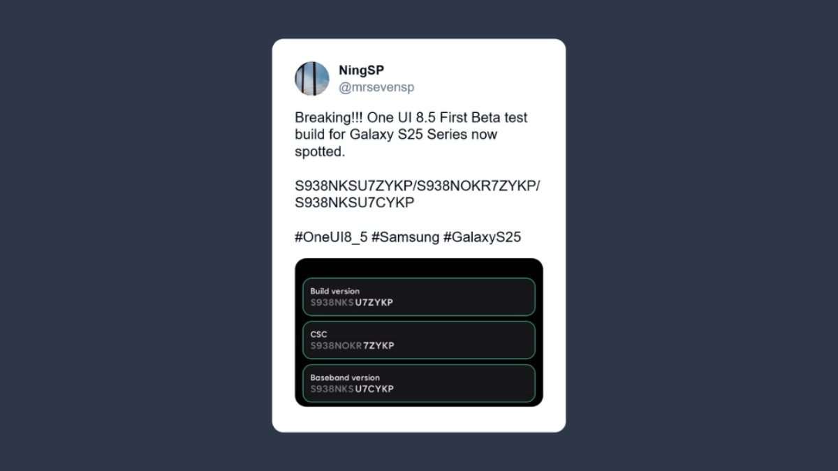 Bản dựng ZYKP ngầm xác nhận Samsung đang tăng tốc hoàn thiện One UI 8.5 cho Galaxy S25 Ultra