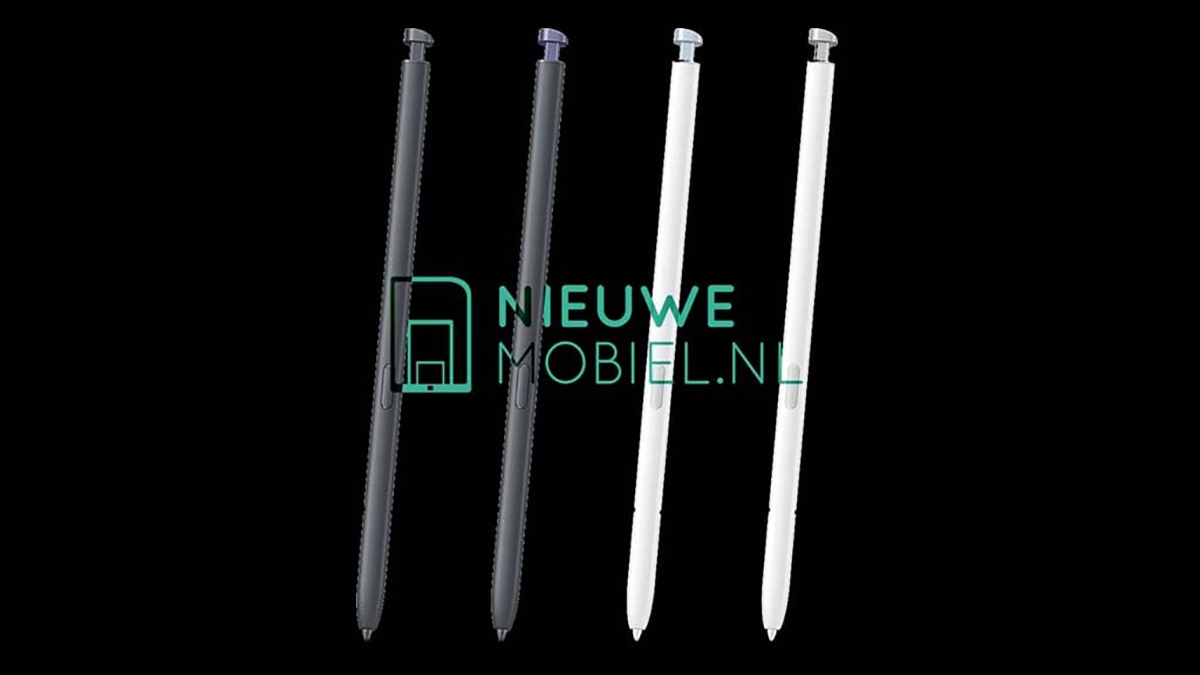 Rò rỉ phối màu bút S Pen có phần đuôi bút được sơn trùng màu với mặt lưng điện thoại