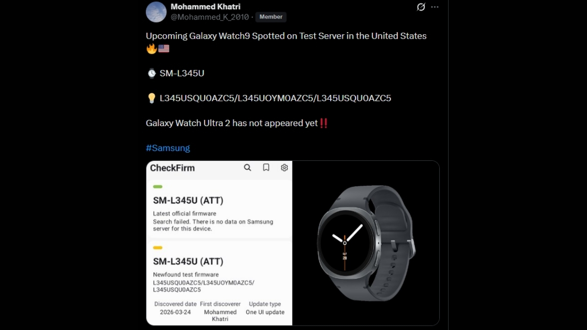 Tệp firmware được cho là của Galaxy Watch 9 bất ngờ xuất hiện trên hệ thống máy chủ của Samsung