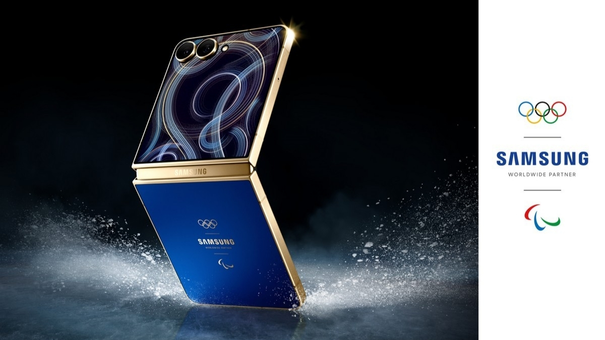 Galaxy Z Flip7 Olympic Edition ra mắt: Khung vàng, lưng xanh, phiên bản giới hạn không bán