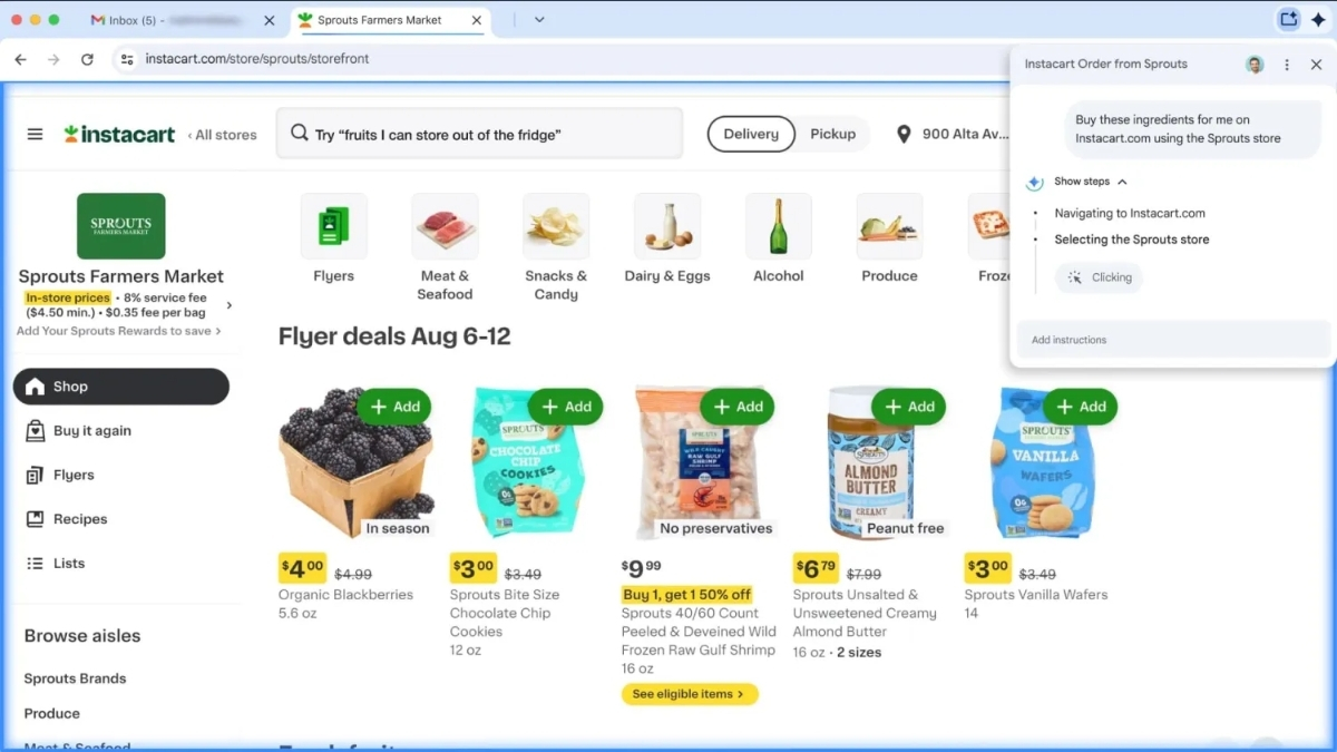  khả năng agentic cho phép Gemini tự động thực hiện các chuỗi hành động phức tạp trên website thay cho người dùng