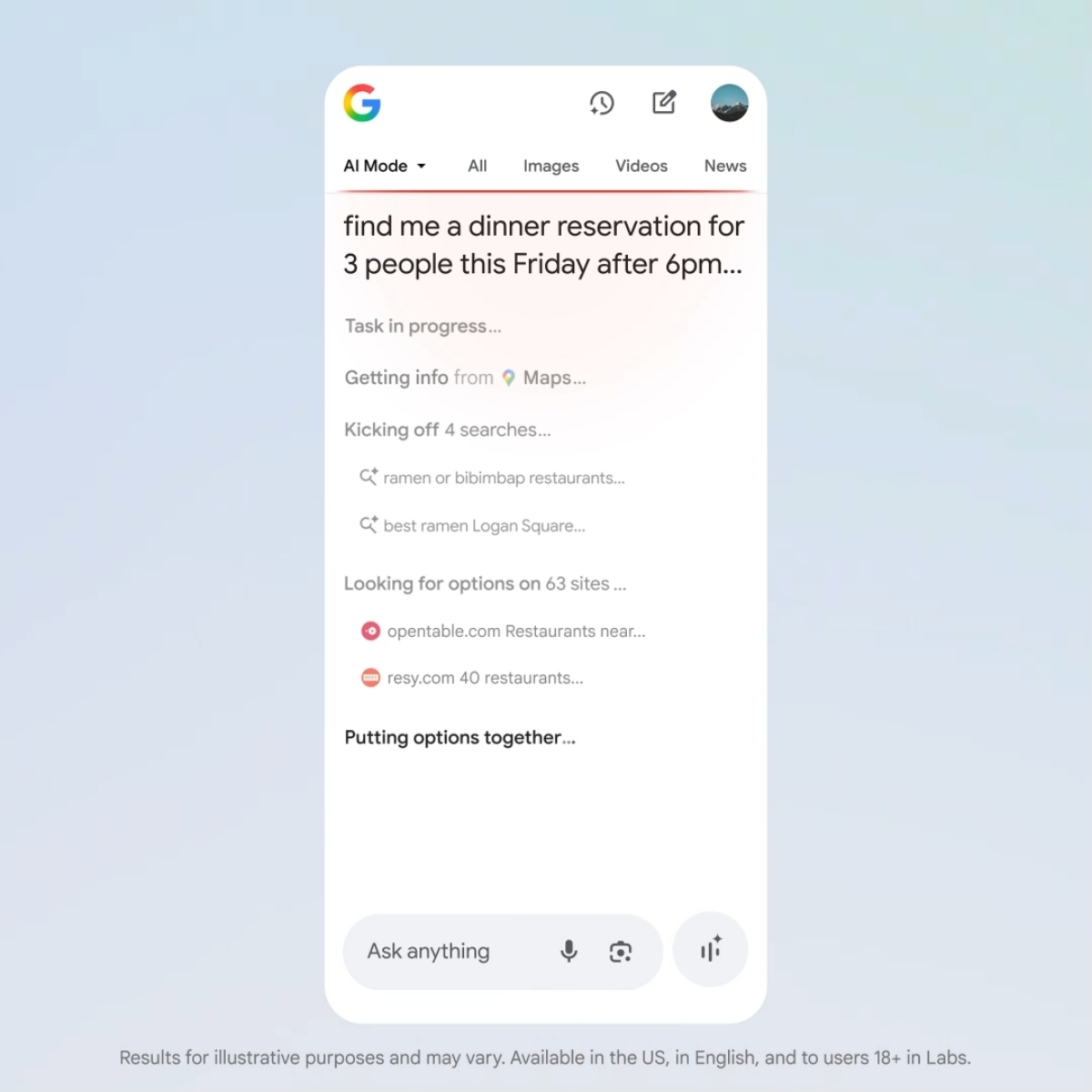 AI của Google sẽ tự động tìm kiếm các lựa chọn có sẵn, sau đó dẫn người dùng thẳng đến trang đặt chỗ