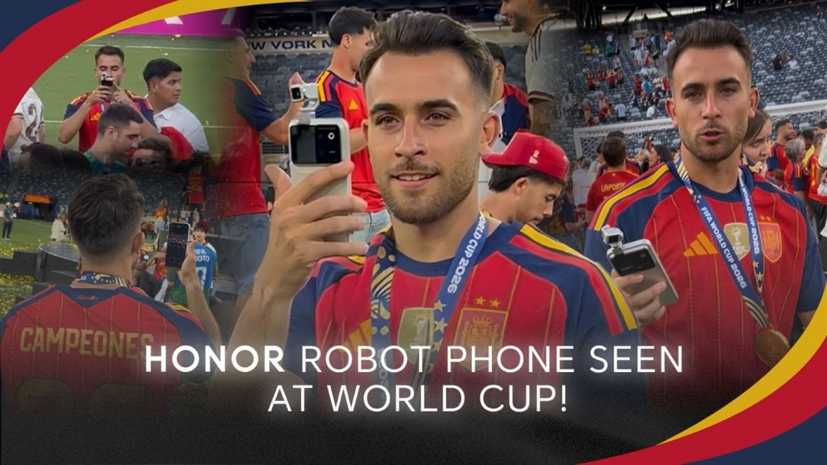 HONOR Robot Phone bất ngờ xuất hiện trên tay một cầu thủ tại trận chung kết World Cup 2026 HONOR Robot Phone bất ngờ xuất hiện trên tay một cầu thủ tại trận chung kết World Cup 2026