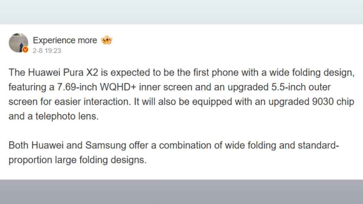 Nguồn tin khẳng định Huawei Pura X2 sẽ có những thay đổi ngoạn mục về phần cứng