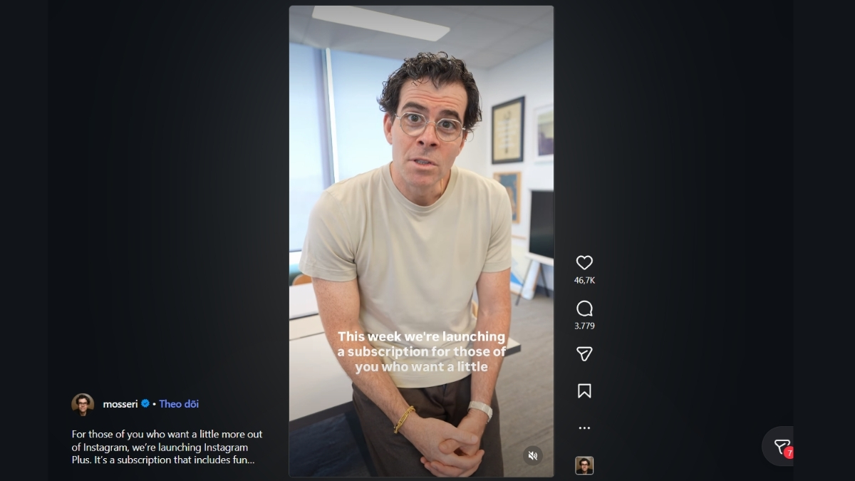 CEO Adam Mosseri của Instagram giới thiệu về gói Instagram Plus