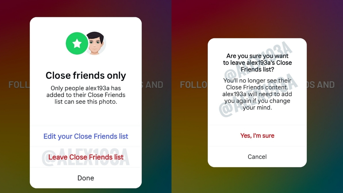 Bạn có thể tự gỡ mình ra khỏi danh sách bạn thân của người khác trên Instagram