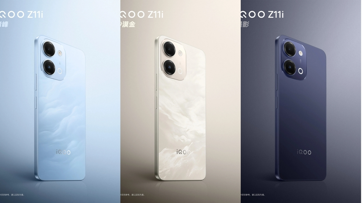 iQOO Z11i lộ diện thiết kế và 3 màu sắc cực cuốn: Pin lớn 6,500 mAh, màn hình 120Hz iQOO Z11i lộ diện thiết kế và 3 màu sắc cực cuốn: Pin lớn 6,500 mAh, màn hình 120Hz