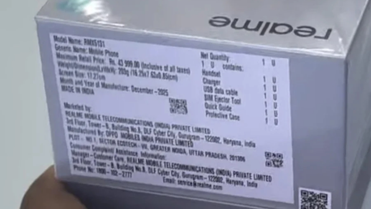 Ảnh rò rỉ đã tiết lộ mức giá niêm yết trên hộp của phiên bản cao cấp nhất realme 16 Pro Plus 5G