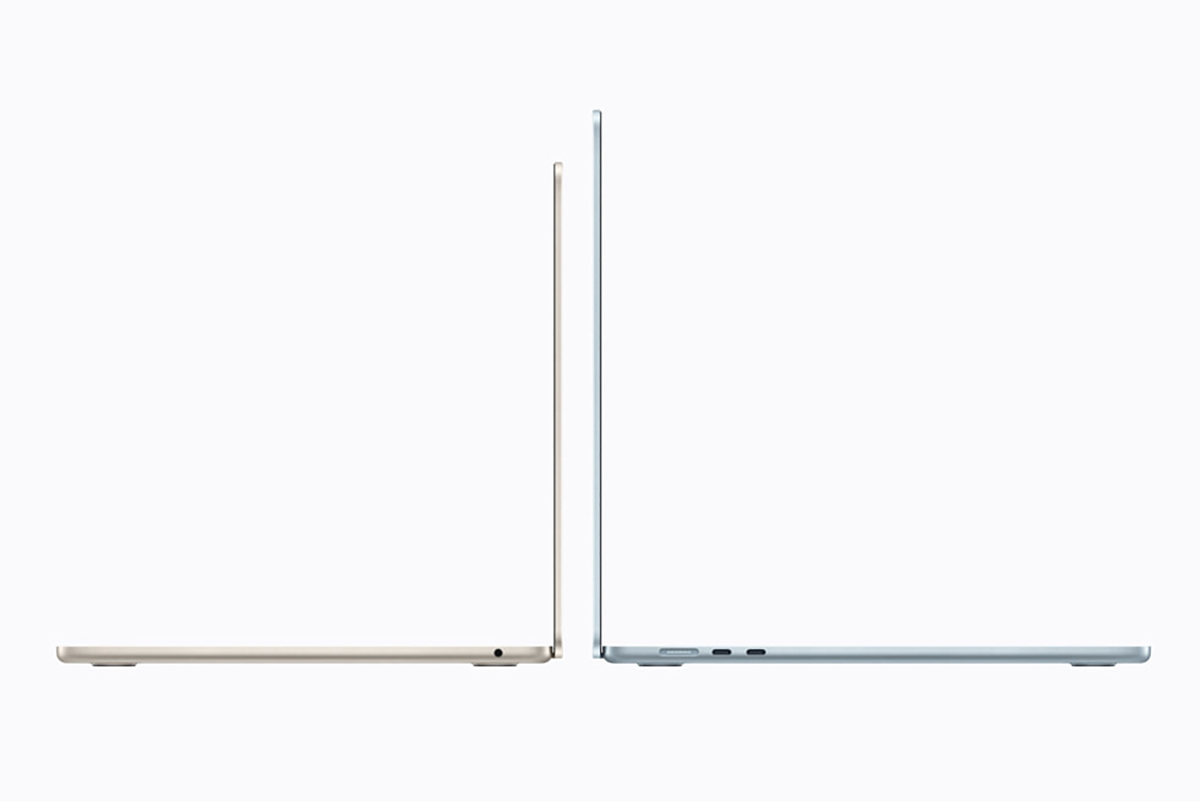 MacBook Air M5 vẫn giữ nguyên thiết kế nhôm nguyên khối siêu mỏng nhẹ. Ảnh: Apple
