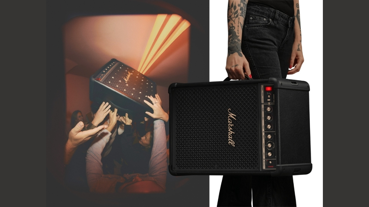 Marshall ra mắt loa party âm thanh 360 độ, IP55, cắm được mic hát karaoke cực đỉnh