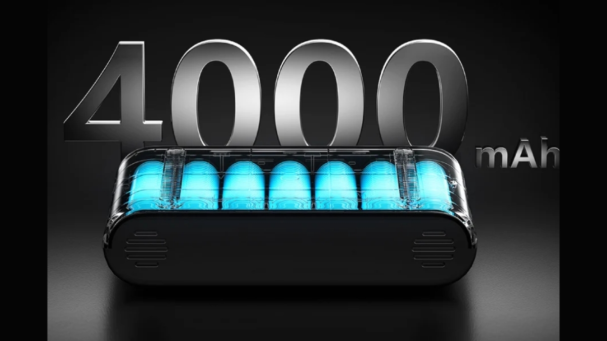 Máy sở hữu viên pin 4,000mAh có thể tháo rời, mang lại thời lượng sử dụng liên tục lên đến 90 phút