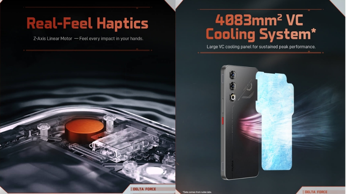 Nubia Neo 5 Pro sở hữu động cơ rung tuyến tính trục Z và hệ thống làm mát buồng hơi hữu ích