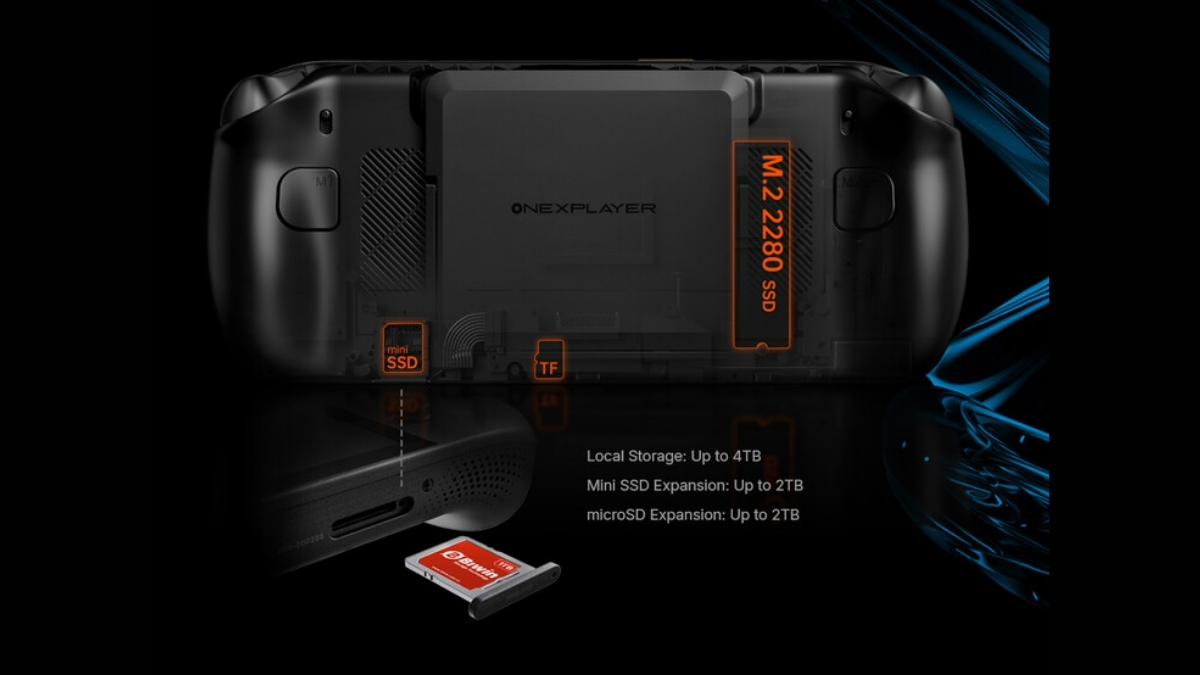 OneXFly Apex sở hữu cấu hình bộ nhớ khủng nhất thị trường handheld hiện tại