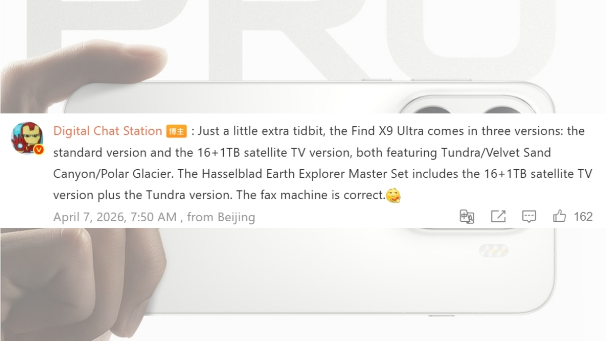 Find X9 Ultra cũng được tiết lộ sẽ ra mắt với ba phiên bản khác nhau
