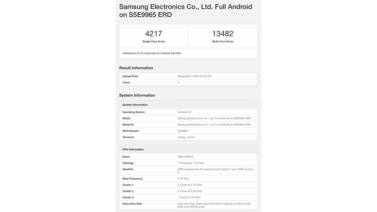 Exynos 2600 đang thể hiện rất tốt trong các bài benchmark trước khi ra mắt