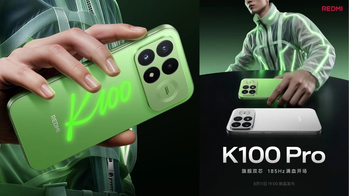 Màu sắc thời thượng của Redmi K100 Pro với hai phiên bản trắng và xanh lá đom đóm